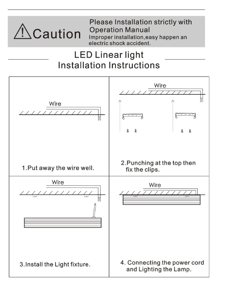 linéaire led montage